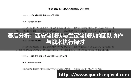 赛后分析：西安篮球队与武汉篮球队的团队协作与战术执行探讨