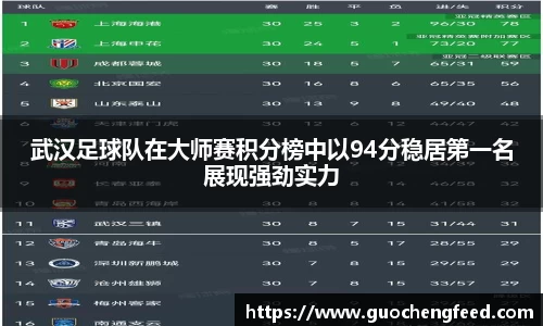 武汉足球队在大师赛积分榜中以94分稳居第一名展现强劲实力